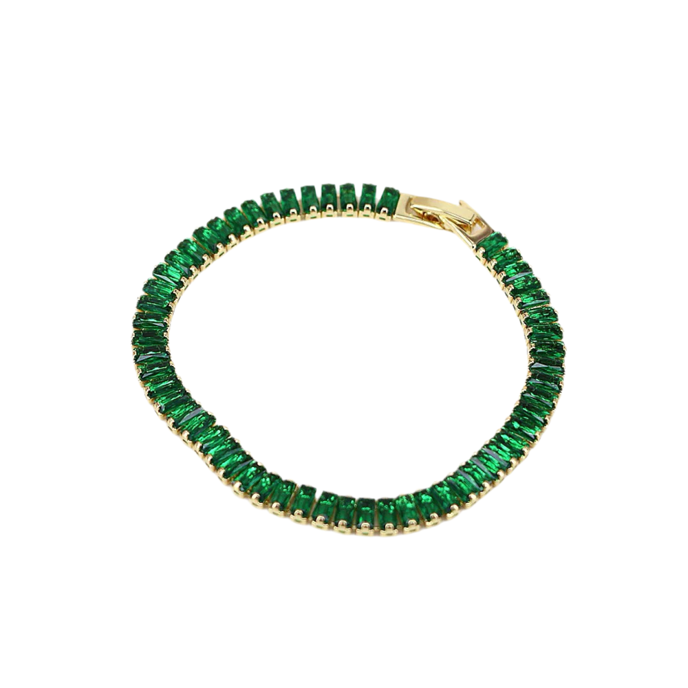 Emerald Green Diamond Bracelet