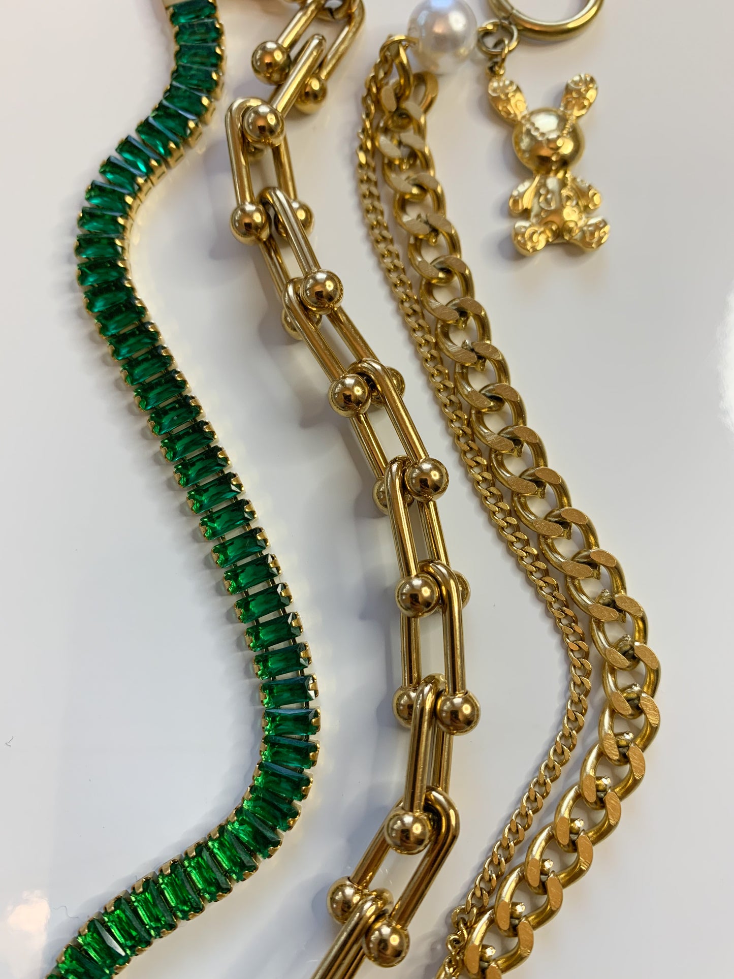 Emerald Green Diamond Bracelet