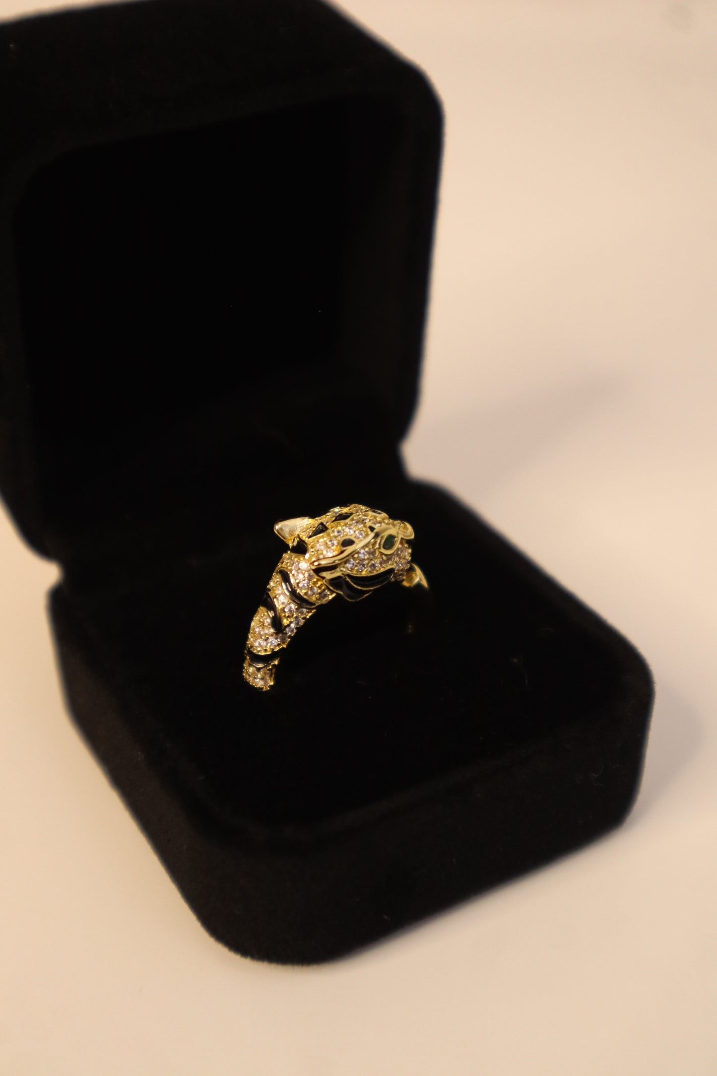 Animal Leopard 24k Gold Statement Ring