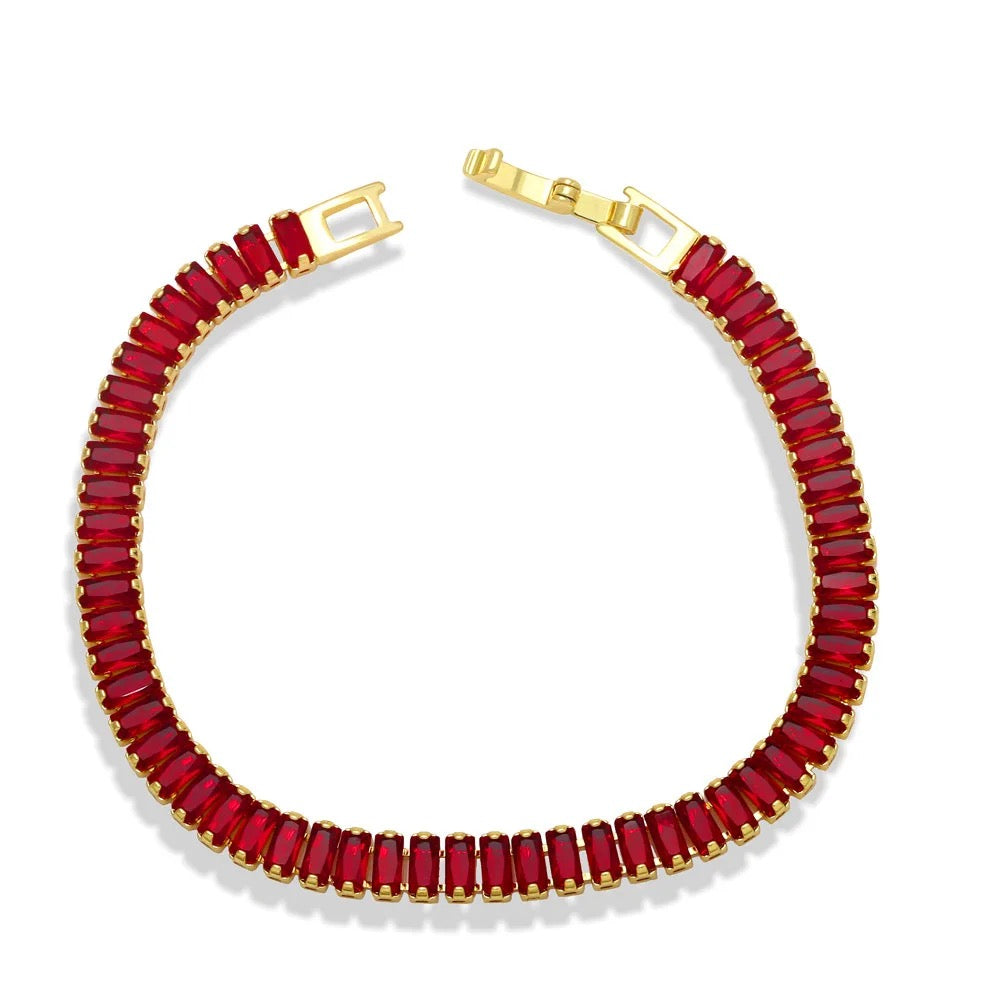 Ruby Red Diamond Bracelet
