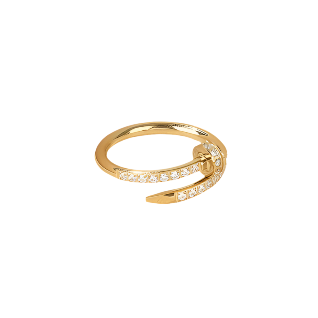 Chic 14k gold diamond wrap ring—a dainty statement piece designed for effortless sophistication