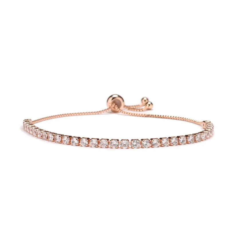 Diamond Bracelet/ Tennis Bracelet/ Rose Gold bracelet/ diamond tennis bracelet