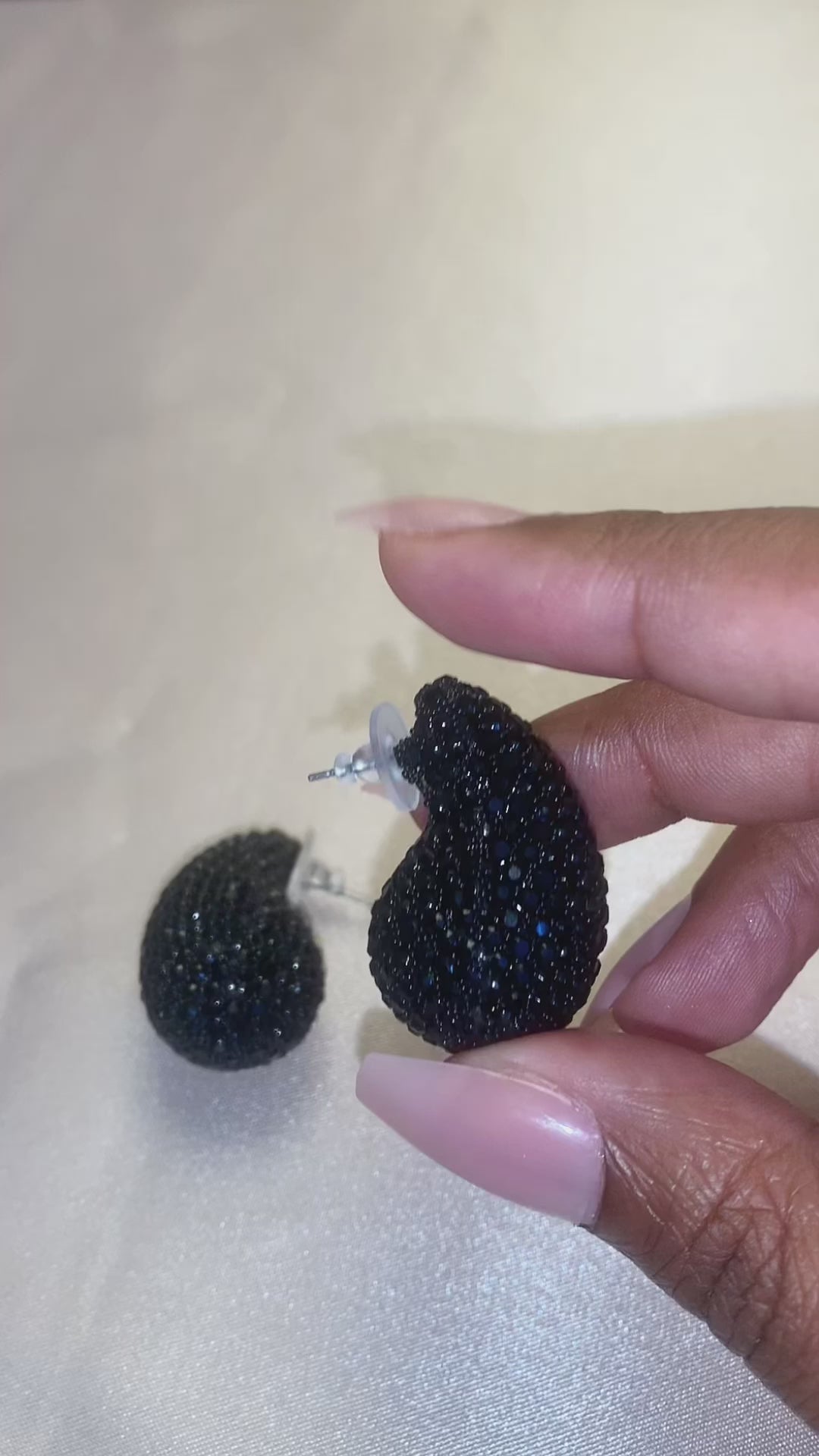 Luxurious black diamond teardrop earrings designed to make a statement—perfect statement earrings for special occasions