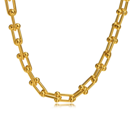 gold bracelet/ stainless steel/tiffany dupe/chain necklace/ gold chain/luxury jewelry/ designer jewelry