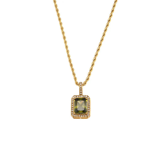Green Diamond Necklace